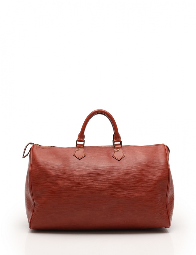 【鑑定済】ルイヴィトン　エピ　スピーディ40　ハンドバッグ　ケニアブラウン　茶色 鑑定済】ルイヴィトン エピ スピーディ40 ハンドバッグ ケニアブラウン