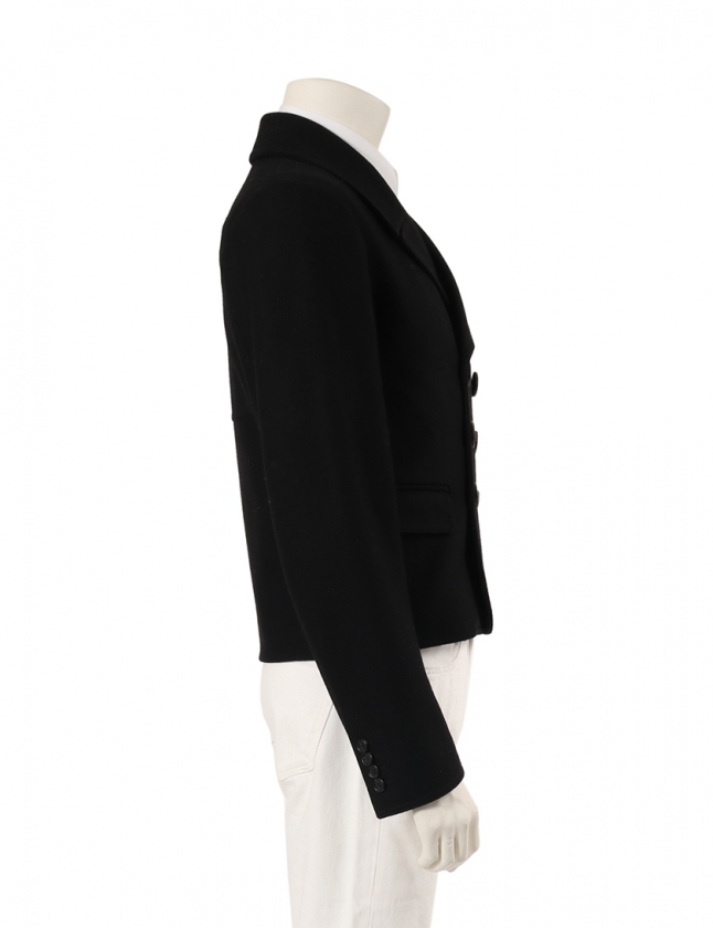 ディオールオム Dior HOMME Pコート 黒 46 アウター 無地 M 6HH1048405