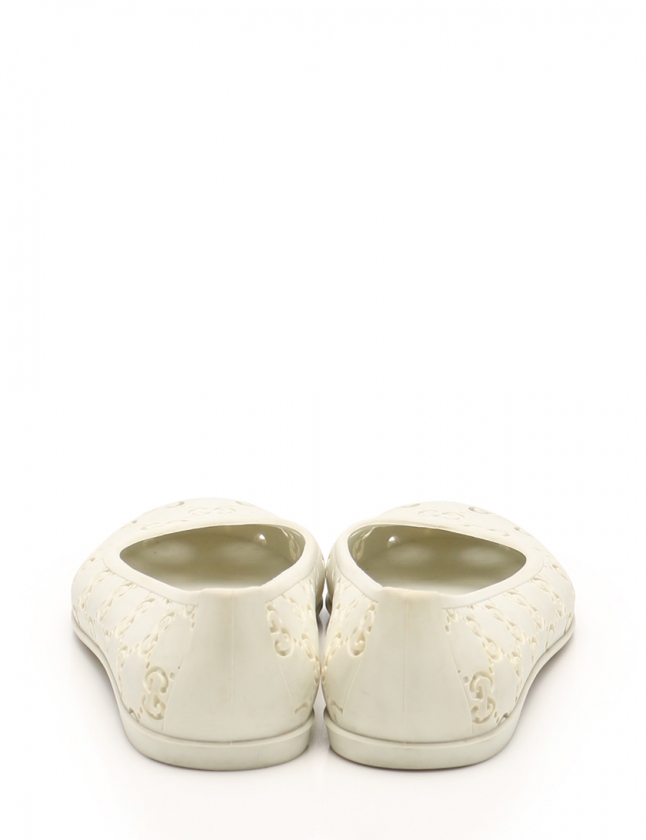 グッチ GUCCI フラットシューズ バレエシューズ 白 36 シューズ 23cm