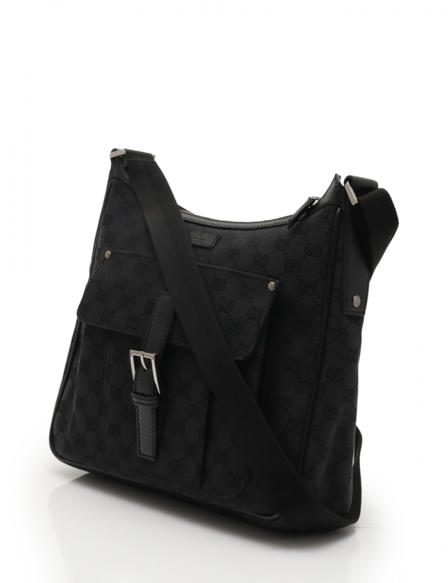 グッチ GUCCI ショルダーバッグ GGキャンバス 黒 114272 キャンバス