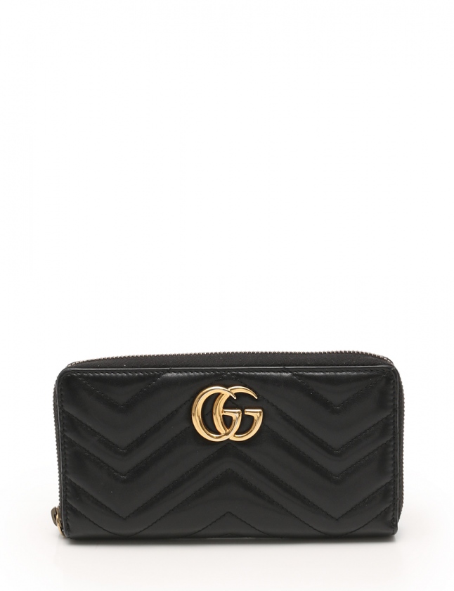 グッチ GUCCI ラウンドファスナー長財布 GGマーモント ジップ 