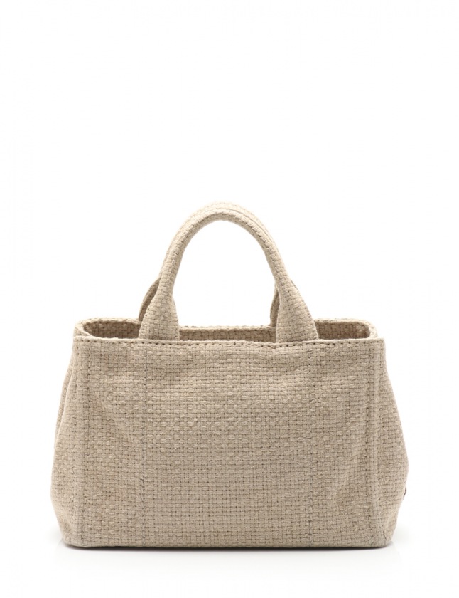プラダ PRADA トートバッグ ショルダーバッグ カナパ ベージュ 白 