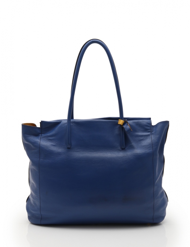 ミュウミュウ miumiu トートバッグ 青 レザー レディース 114