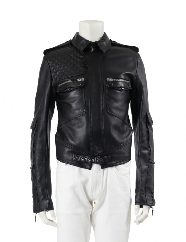 ディオールオム Dior HOMME ブルゾン ジップアップジャケット 黒 48 
