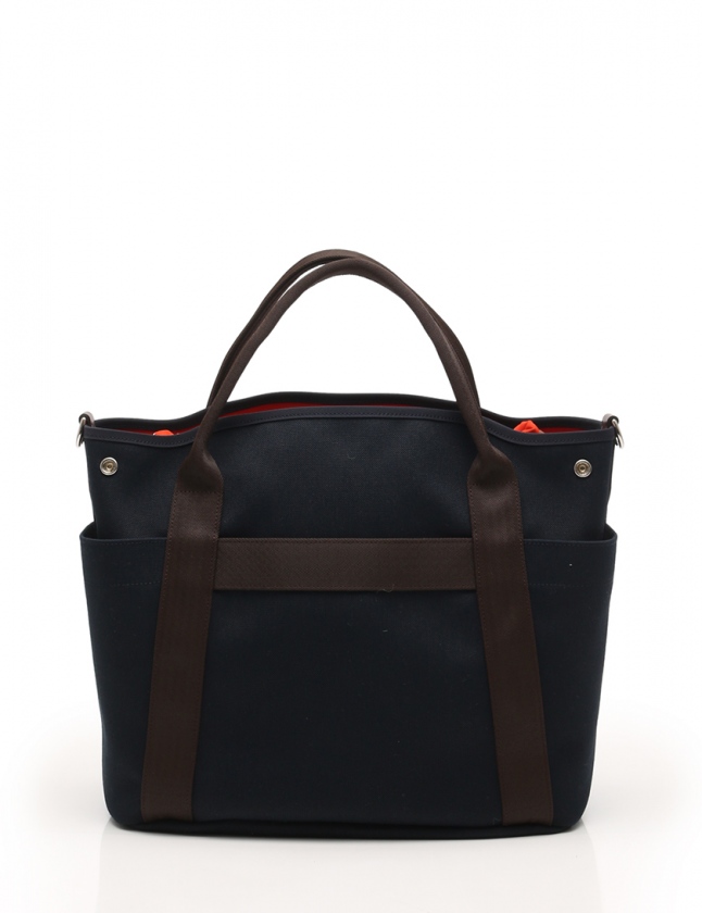 HERMES エルメス サックドパンサージュトートバッグ ネイビー/ブラウン