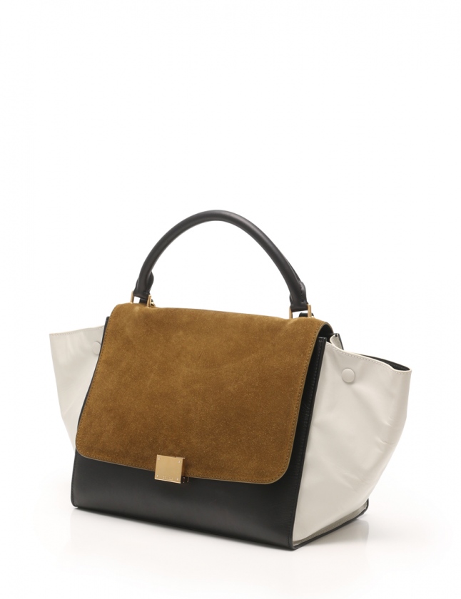 セリーヌ CELINE ハンドバッグ ショルダーバッグ トラペーズ 緑 黒 白 