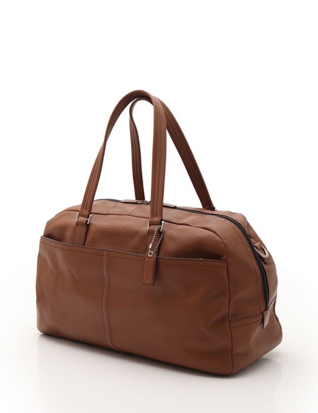 COACH ブラウンレザー ボストンバッグ コーチ COACH ボストンバッグ 茶 F70668 レザー メンズ 114