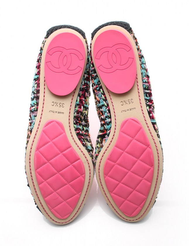 CHANEL シャネル　フラットシューズ　バレエシューズ　ココマーク　ツイード CHANEL - シャネル CHANEL フラットシューズ 靴 シューズ