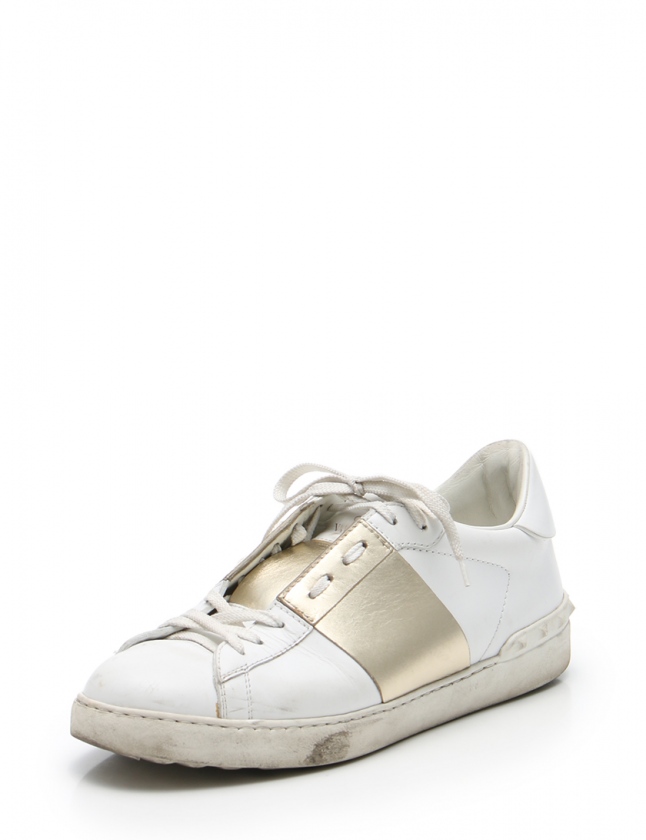 Valentino ガラヴァーニ ホワイト　レザー　スニーカー新品未使用　41 Valentino スニーカー ホワイト ガラヴァーニ 41 Valentino スニーカー