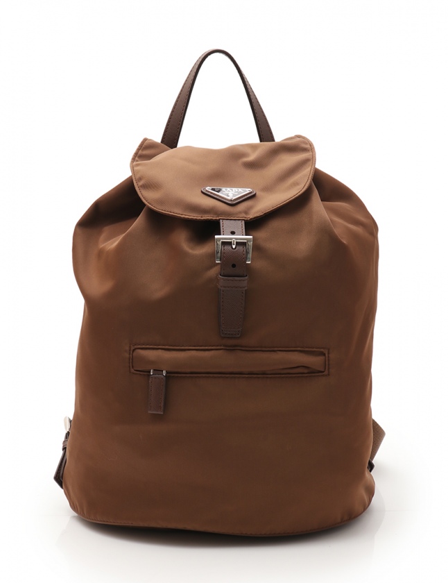 プラダ PRADA バックパック リュック ブラウン BZ0032 ナイロン VELA  