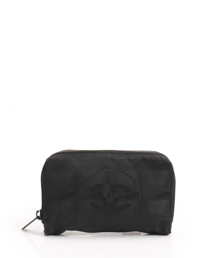 シャネル CHANEL コインケース ニュートラベルライン 黒 小物 ナイロン 