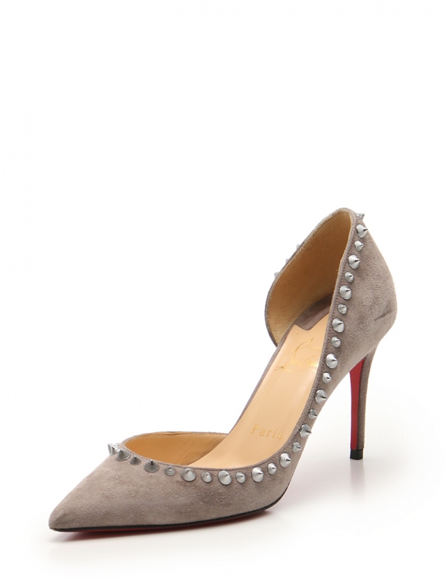 クリスチャンルブタン Christian louboutin パンプス グレー 36 