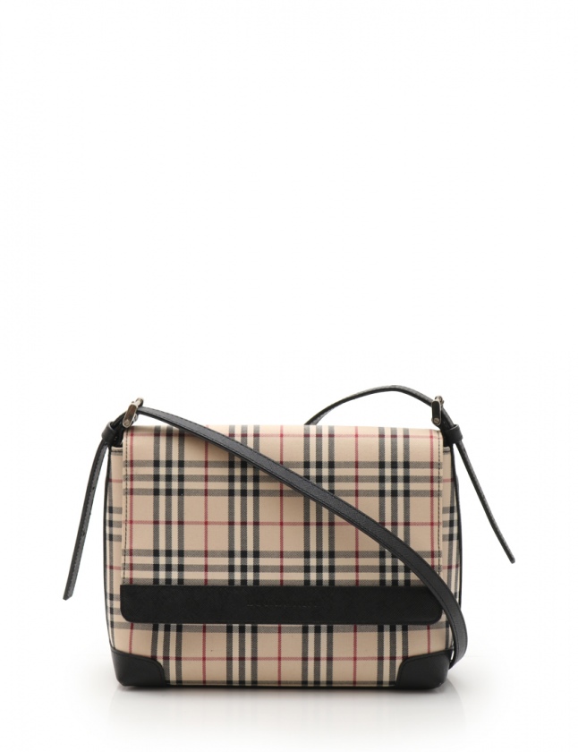 バーバリー BURBERRY ショルダーバッグ チェック柄 ベージュ 黒 赤 