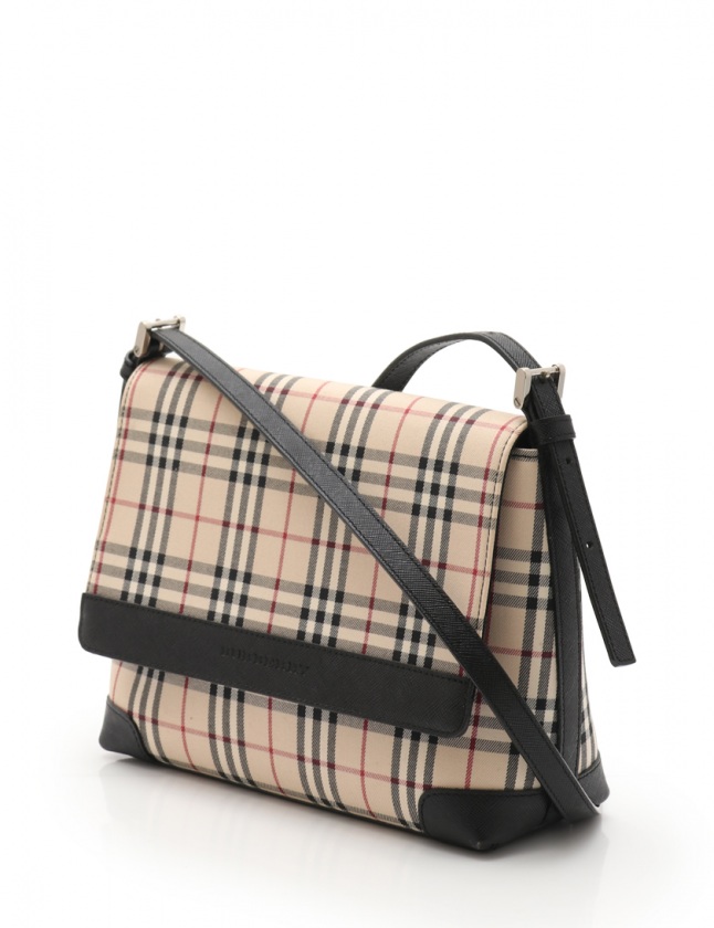 バーバリー BURBERRY ショルダーバッグ チェック柄 ベージュ 黒 赤 