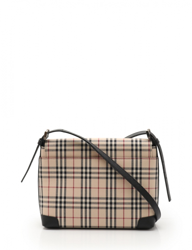 バーバリー BURBERRY ショルダーバッグ チェック柄 ベージュ 黒 赤 