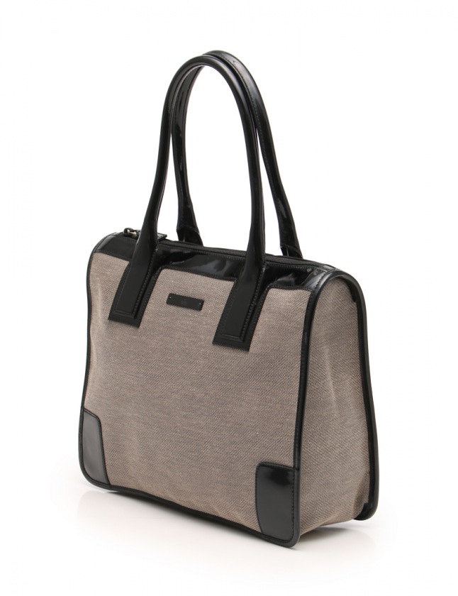 グッチ GUCCI トートバッグ ベージュ 黒 000 0355 キャンバス グッチ GUCCI トートバッグ ベージュ 黒 000 0355 キャンバス