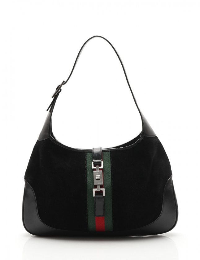 グッチ GUCCI ワンショルダーバッグ ジャッキー シェリーライン 黒 