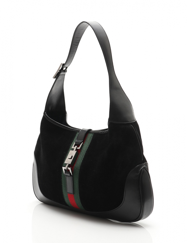 グッチ GUCCI ワンショルダーバッグ ジャッキー シェリーライン 黒 