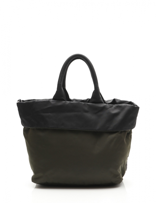プラダ PRADA トートバッグ ショルダーバッグ カーキ 黒 ナイロン 2WAY 
