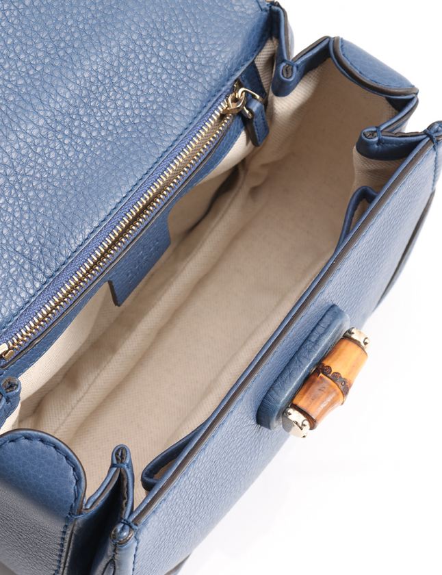 グッチ GUCCI ハンドバッグ ショルダーバッグ ニューバンブー 青