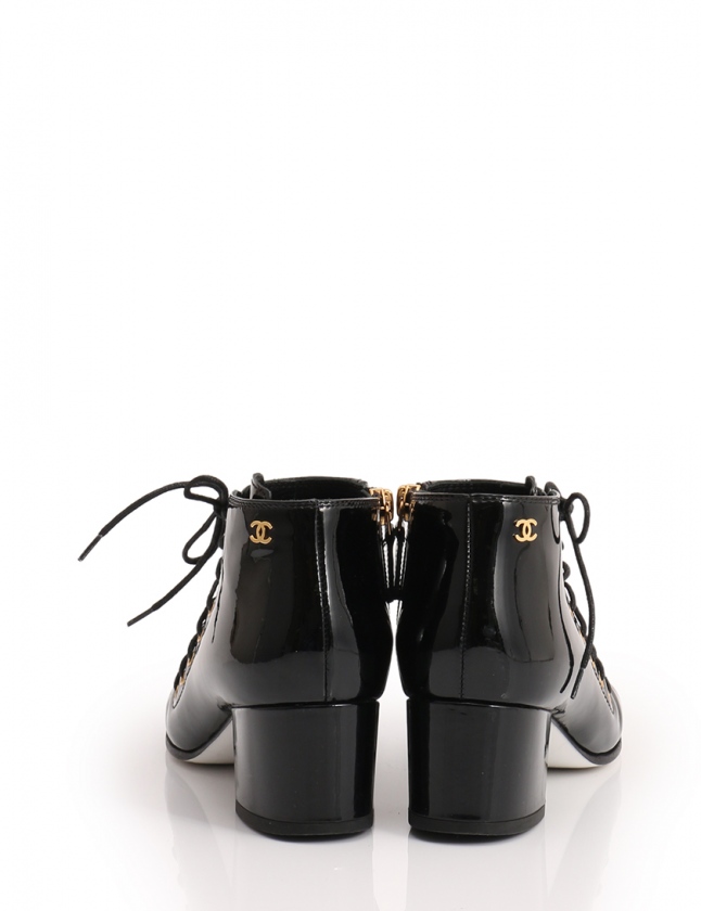 シャネル CHANEL ショートブーツ ココマーク 黒 36 シューズ 23cm