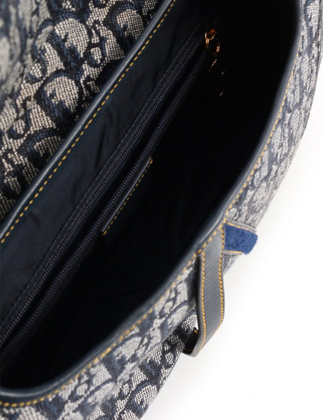 クリスチャンディオール トロッター サドルポーチ ネイビー Dior - □新品同様□ ChristianDior クリスチャンディオール