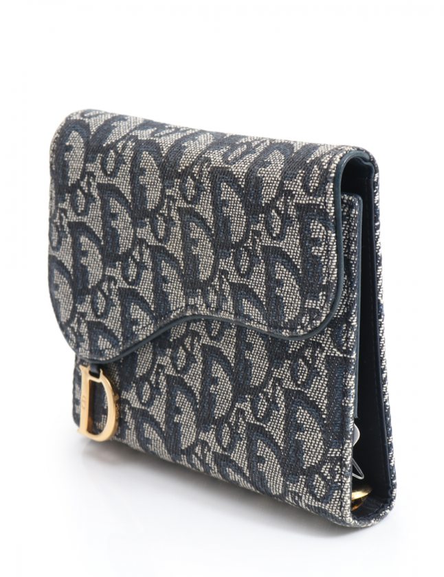クリスチャンディオール Christian Dior 手帳カバー トロッター アジェンダ ネイビー アイボリー 小物 キャンバス レザー レディース クリスチャンディオール Christian Dior 手帳カバー トロッター アジェンダ ネイビー アイボリー 小物 キャンバス レザー レディース