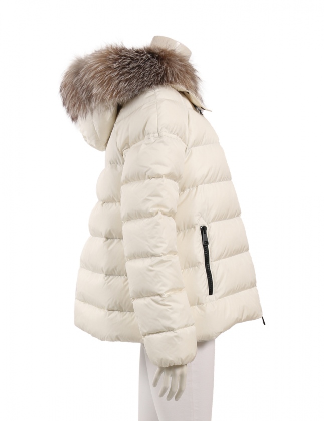 モンクレール Moncler ダウンジャケット チタルパ 白 2 アウター ワンポイント M ナイロン Chitalpa レディース 114 ベクトルパーク