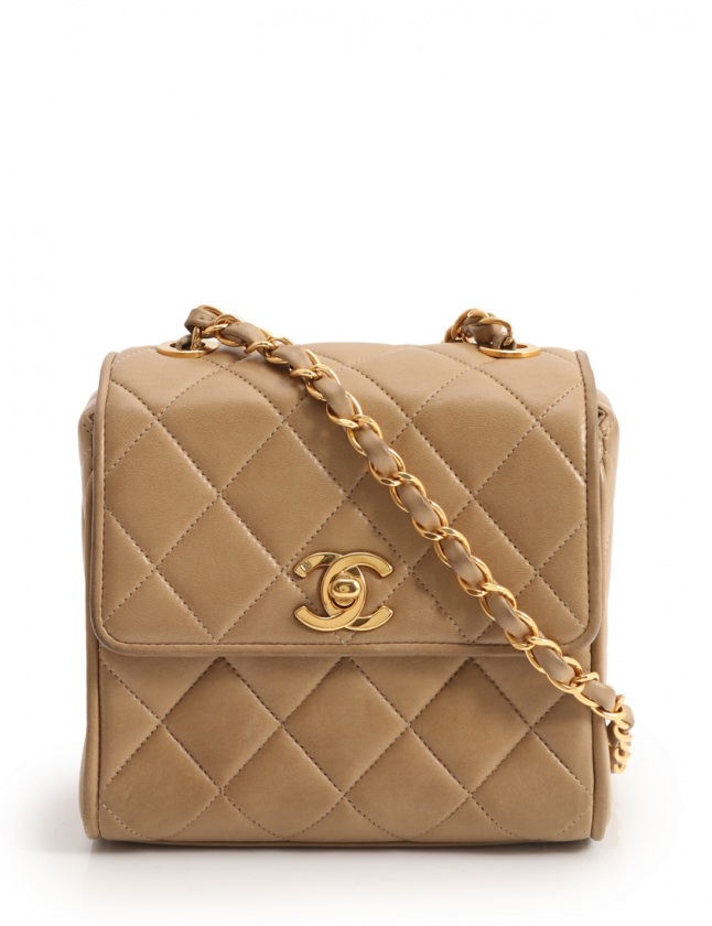 シャネル CHANEL チェーンショルダーバッグ ミニマトラッセ ベージュ  