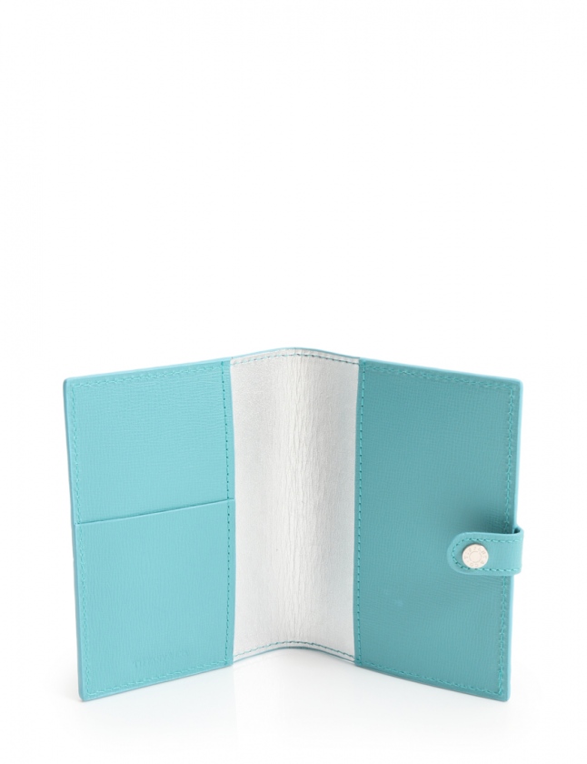 ティファニー TIFFANY & CO. 手帳カバー 水色 小物 レザー レディース  