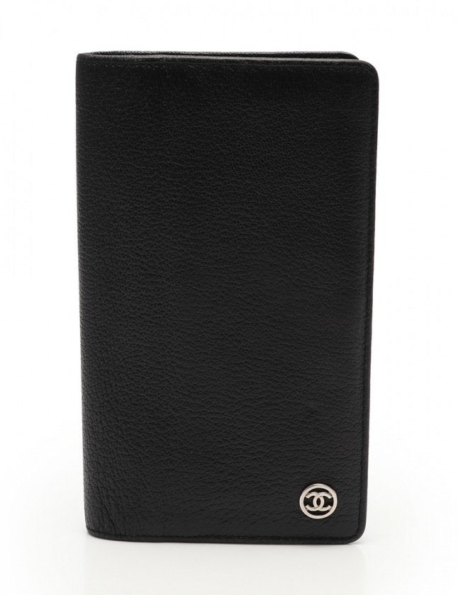 シャネル Chanel 二つ折り長財布 黒 小物 レザー メンズ 114 ベクトルパーク