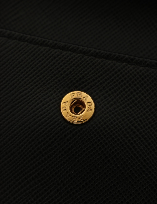 プラダ PRADA カードケース 名刺入れ 黒 小物 サフィアーノレザー