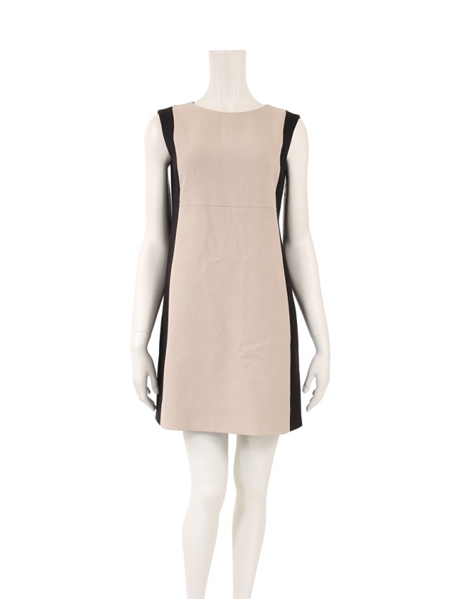 ケイトスペード KATE SPADE ワンピース 黒 ベージュ 2 ノースリーブ