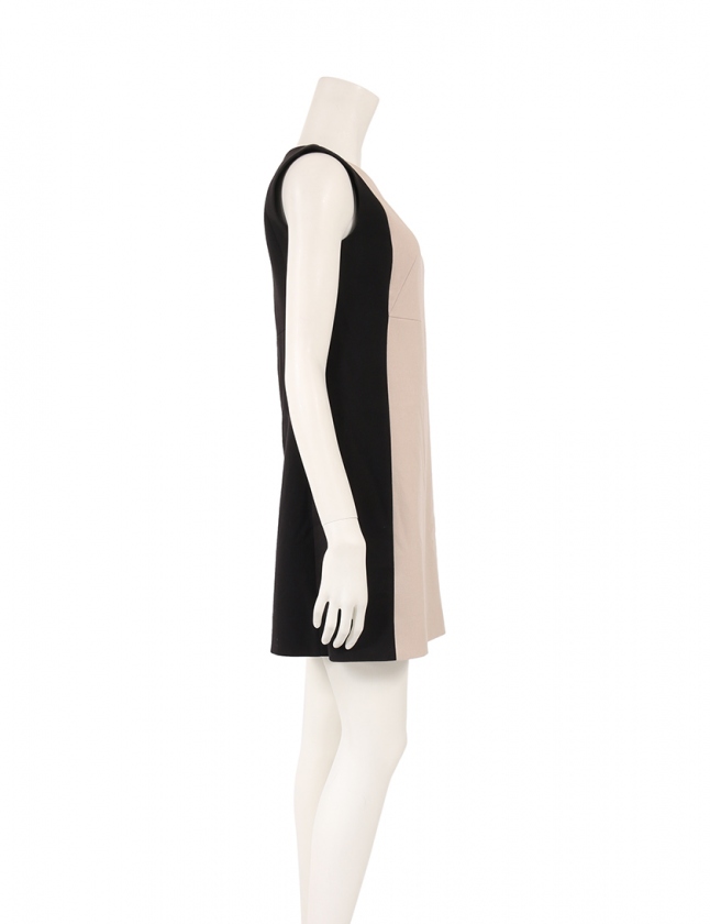 ケイトスペード KATE SPADE ワンピース 黒 ベージュ 2 ノースリーブ