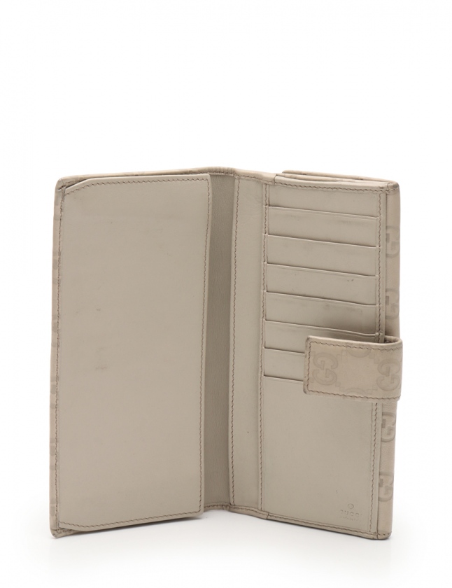 グッチ GUCCI 二つ折り長財布 ラブリー グッチシマ アイボリー 小物