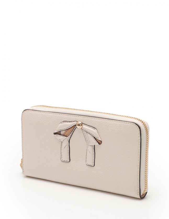 コーチ COACH 長財布 ラウンドファスナー アイボリー 小物 レザー 