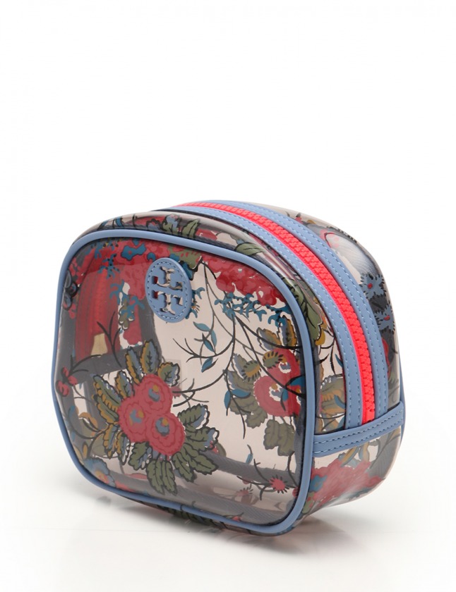 トリーバーチ Tory Burch ポーチ クリア マルチカラー 小物 ボタニカル柄 ビニール レザー レディース 114 ベクトルパーク