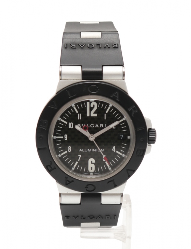 ブルガリ BVLGARI 腕時計 アルミニウム 自動巻き 黒 AL38TA 