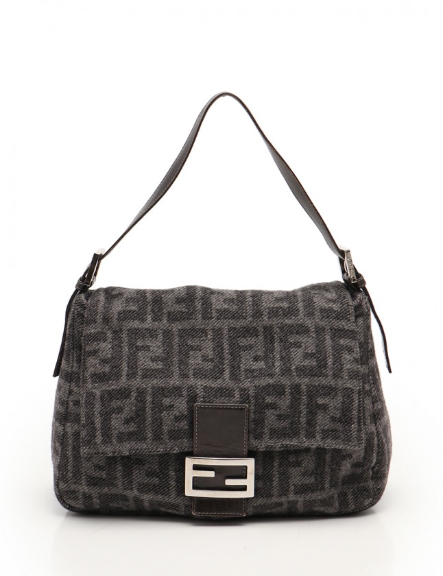 フェンディ FENDI ショルダーバッグ マンマバケット ズッカ グレー 