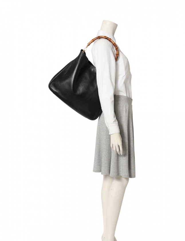 グッチ GUCCI ショルダーバッグ バンブー 黒 001 3754 1577
