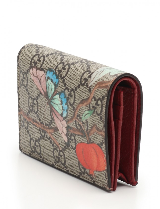 グッチ GUCCI カードケース ティアン GGスプリーム 名刺入れ ベージュ 