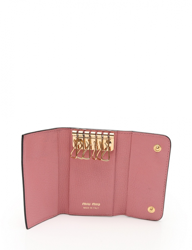新品 ミュウミュウ MIU MIU キーケース マドラス レッド 赤