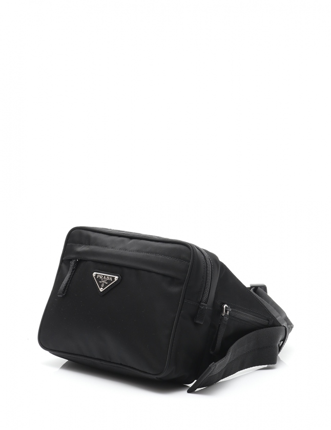 プラダ PRADA ボディバッグ ウエストポーチ 黒 2VL001 ナイロン