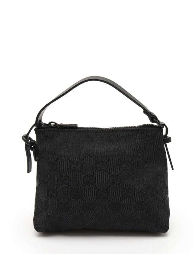 グッチ GUCCI ハンドバッグ アクセサリーポーチ GGキャンバス 黒