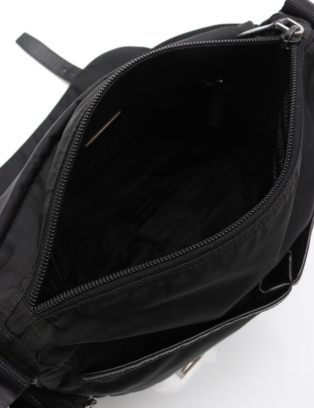 プラダ PRADA ショルダーバッグ 黒 BT0503 ナイロン レザー VELA SPORT