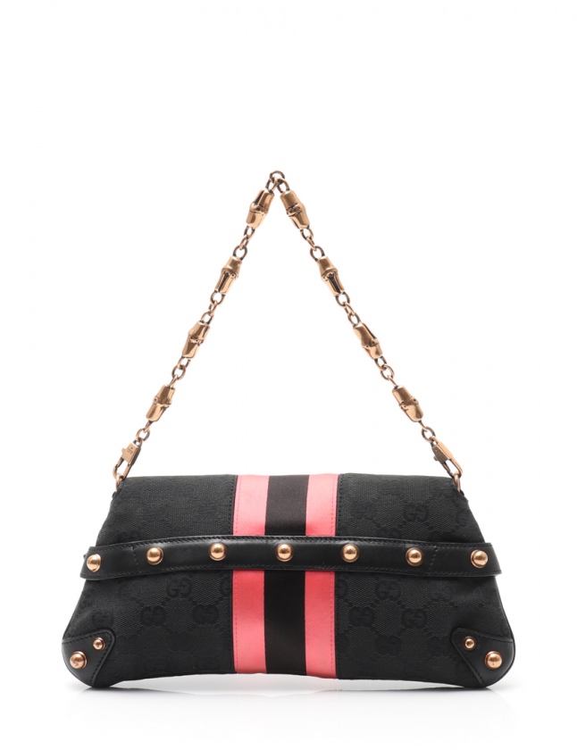グッチ GUCCI チェーンショルダーバッグ GGキャンバス ホース