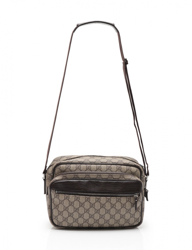 グッチ GUCCI ショルダーバッグ GGスプリーム ベージュ ダークブラウン 