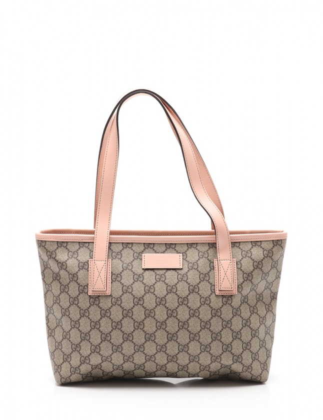 グッチ GUCCI トートバッグ GGインプリメ ベージュ ピンク 211138 PVC 