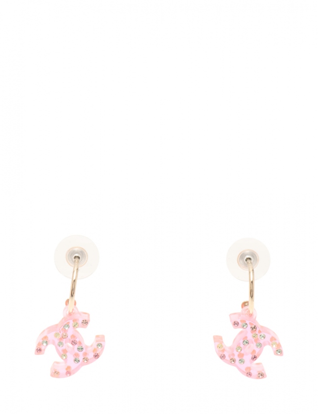 シャネル CHANEL ピアス ココマーク ピンク ゴールド アクセサリー 04A
