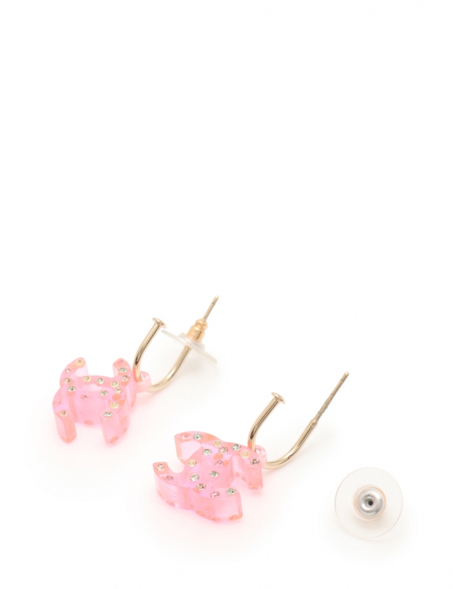 シャネル CHANEL ピアス ココマーク ピンク ゴールド アクセサリー 04A